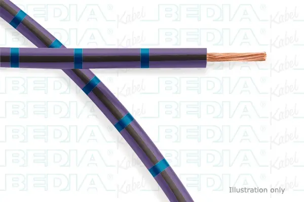 Produktfoto 1 von BEDIA 11212040005, PVC-Fahrzeugleitung mit dünnwandiger Isolierung FLRY-B 1.50 mm² vt-bk-bu (105°C)