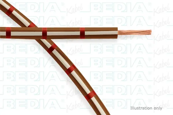 Produktfoto 1 von BEDIA 11212080903, PVC-Fahrzeugleitung mit dünnwandiger Isolierung FLRY-B 1.50 mm² bn-wh-rd (105°C)