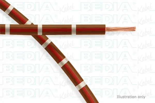 Produktfoto 1 von BEDIA 11212080309, PVC-Fahrzeugleitung mit dünnwandiger Isolierung FLRY-B 1.50 mm² bn-rd-wh (105°C)