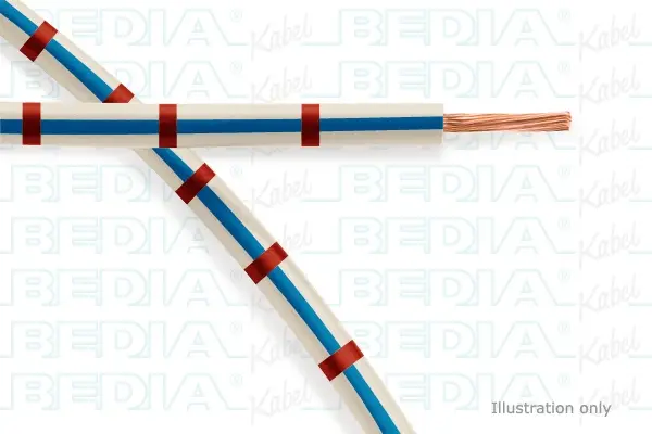 Produktfoto 1 von BEDIA 11212090503, PVC-Fahrzeugleitung mit dünnwandiger Isolierung FLRY-B 1.50 mm² wh-bu-rd (105°C)