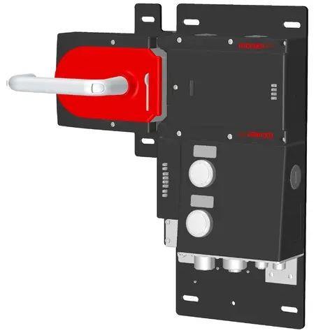 Produktfoto 1 von Euchner MGB-L2HB-PNA-L-125576, Zuhalteset+2 Bedienelementen, 7/8 und M12 Stecker