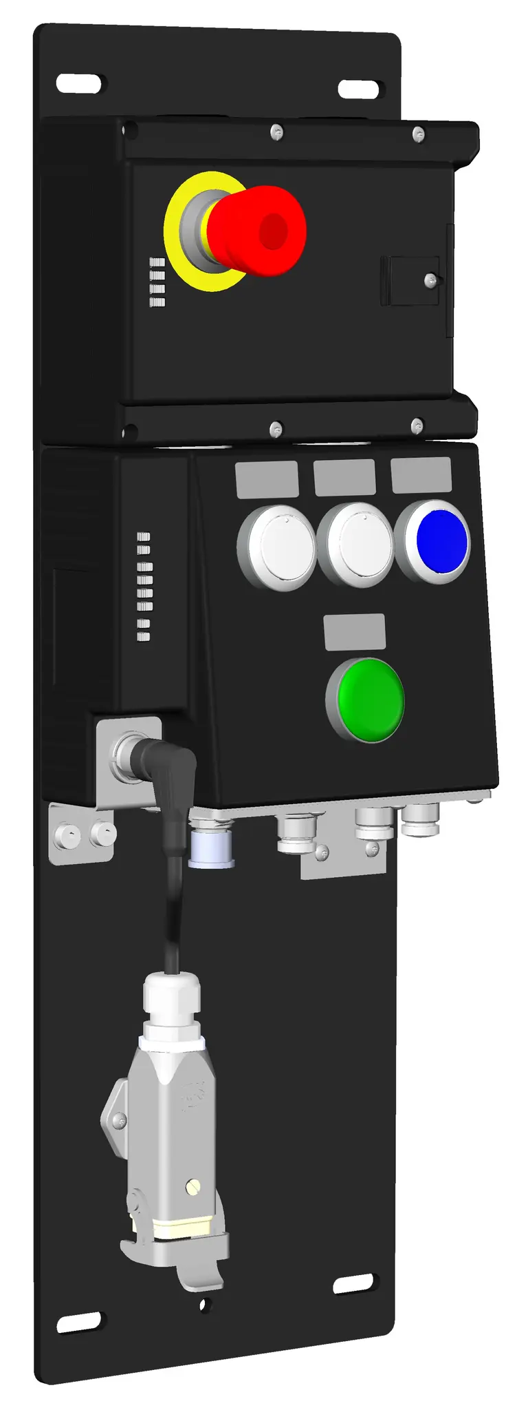 Produktfoto 1 von Euchner MGB-L2B-EIA-R-126148, Zuhaltemodul+3 Tastern, 1 Anzeigeelement, Not-Halt