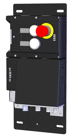 Produktfoto 1 von Euchner MGB-L0B-EIA-L-136557, Verriegelungsmodul mit 2 Tastern, Not-Halt