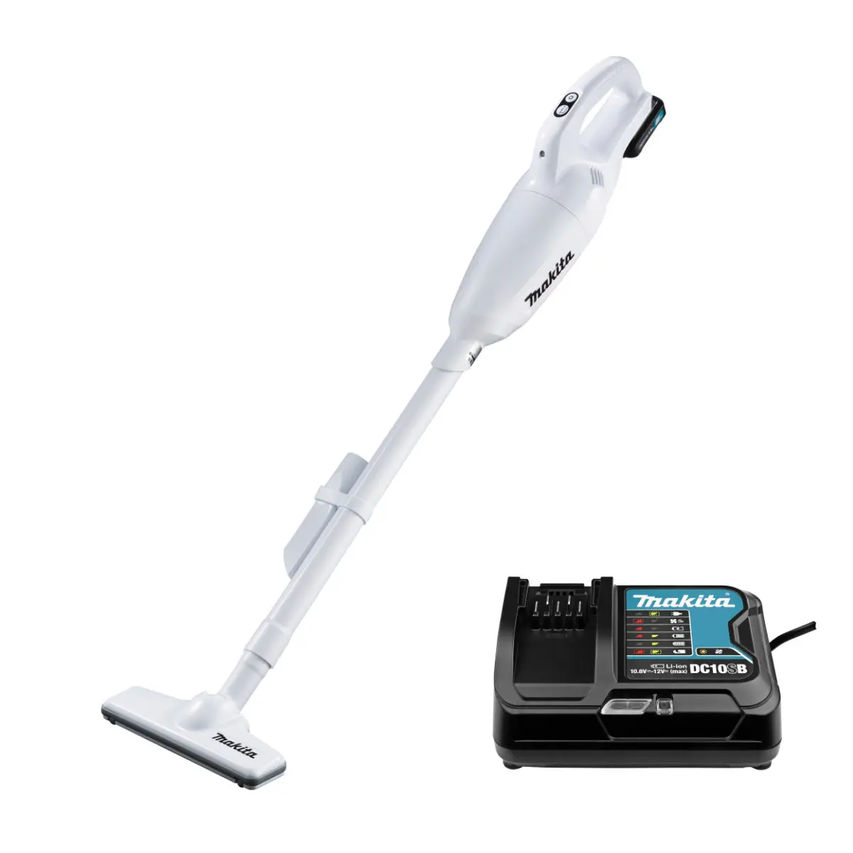 Produktfoto 1 von Makita CL108FDSAW, Akku-Staubsauger 12V mit 1x 2,0 Ah Akku, Lader im Karton