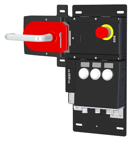 Produktfoto 1 von Euchner MGB-L1HB-EIA-L-128327, Zuhalteset mit 3 Tastern, Not-Halt