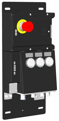 Produktfoto 1 von Euchner MGB-L1B-EIA-R-128323, Zuhaltemodul mit 3 Tastern, Not-Halt