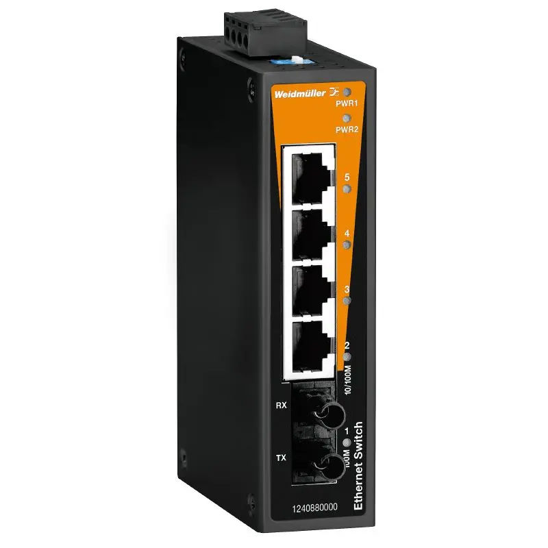 Produktfoto 1 von WEIDMÜLLER IE-SW-BL05T-4TX-1ST, Netzwerk Switch, unmanaged, P/n: 1286540000