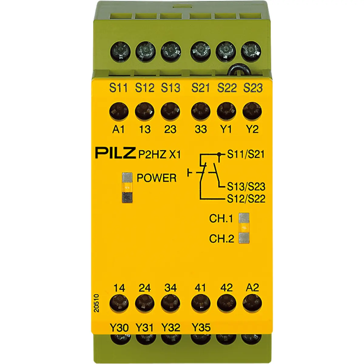 Produktfoto 1 von PILZ P2HZ X1 115VAC 3n/o 1n/c, Zweihandüberwachung, P/n: 774435