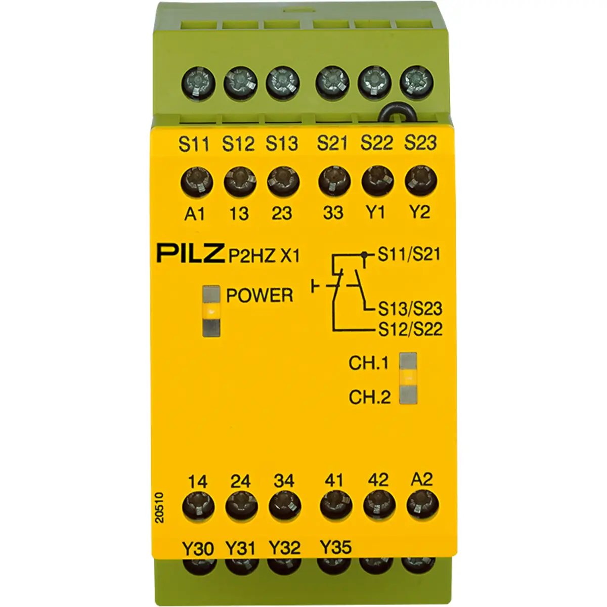 Produktfoto 1 von PILZ P2HZ X1 24VAC 3n/o 1n/c, Zweihandüberwachung, P/n: 774330