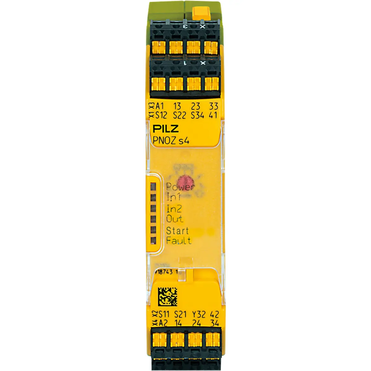 Produktfoto 1 von PILZ PNOZ s4 C 24VDC 3 n/o 1 n/c coated, Überwachung von Not-Halt, Schutztüren