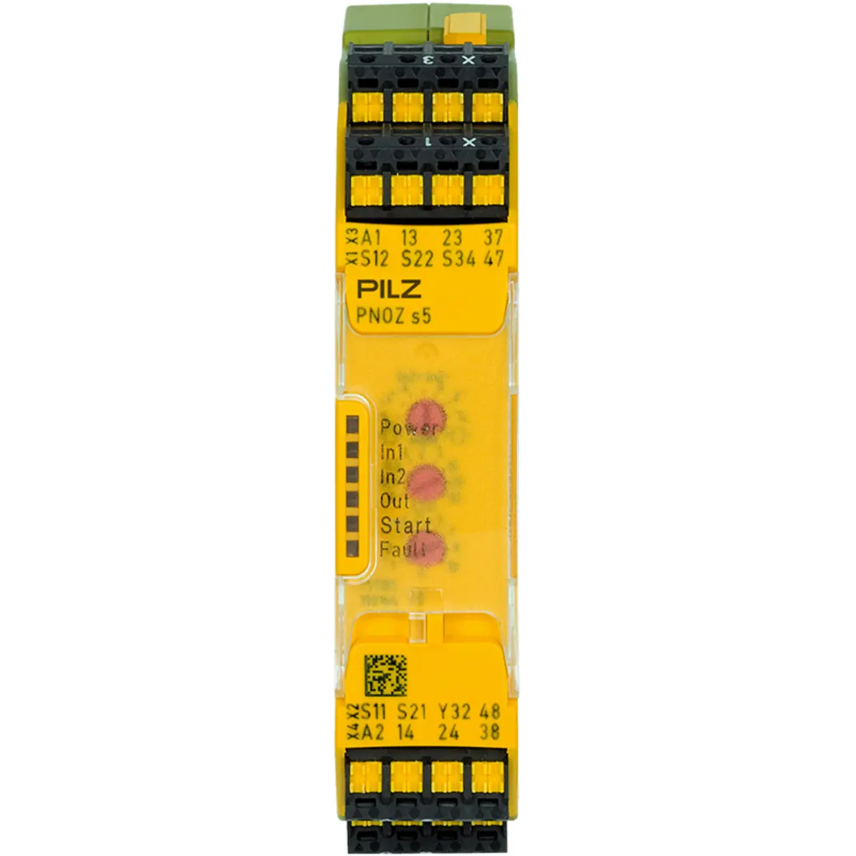 Produktfoto 1 von PILZ PNOZ s5 C 24VDC 2 n/o 2 n/o t coated, Zeitüberwachung, P/n: 751185