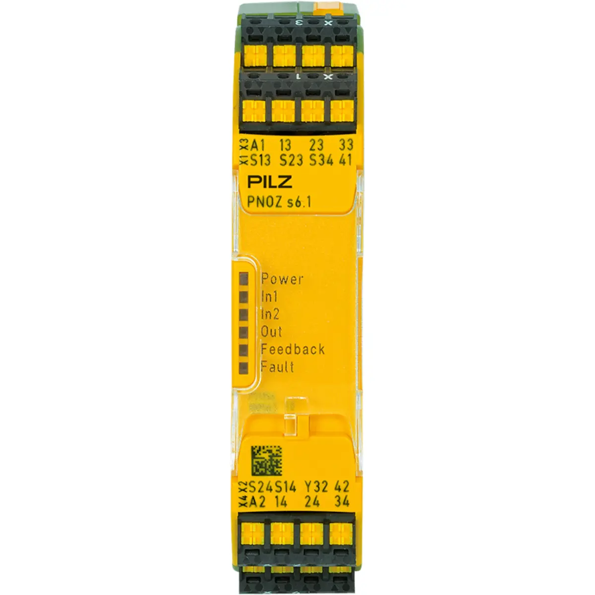 Produktfoto 1 von PILZ PNOZ s6.1 C 48-240VACDC 3 n/o 1 n/c, Zweihandüberwachung, P/n: 751156