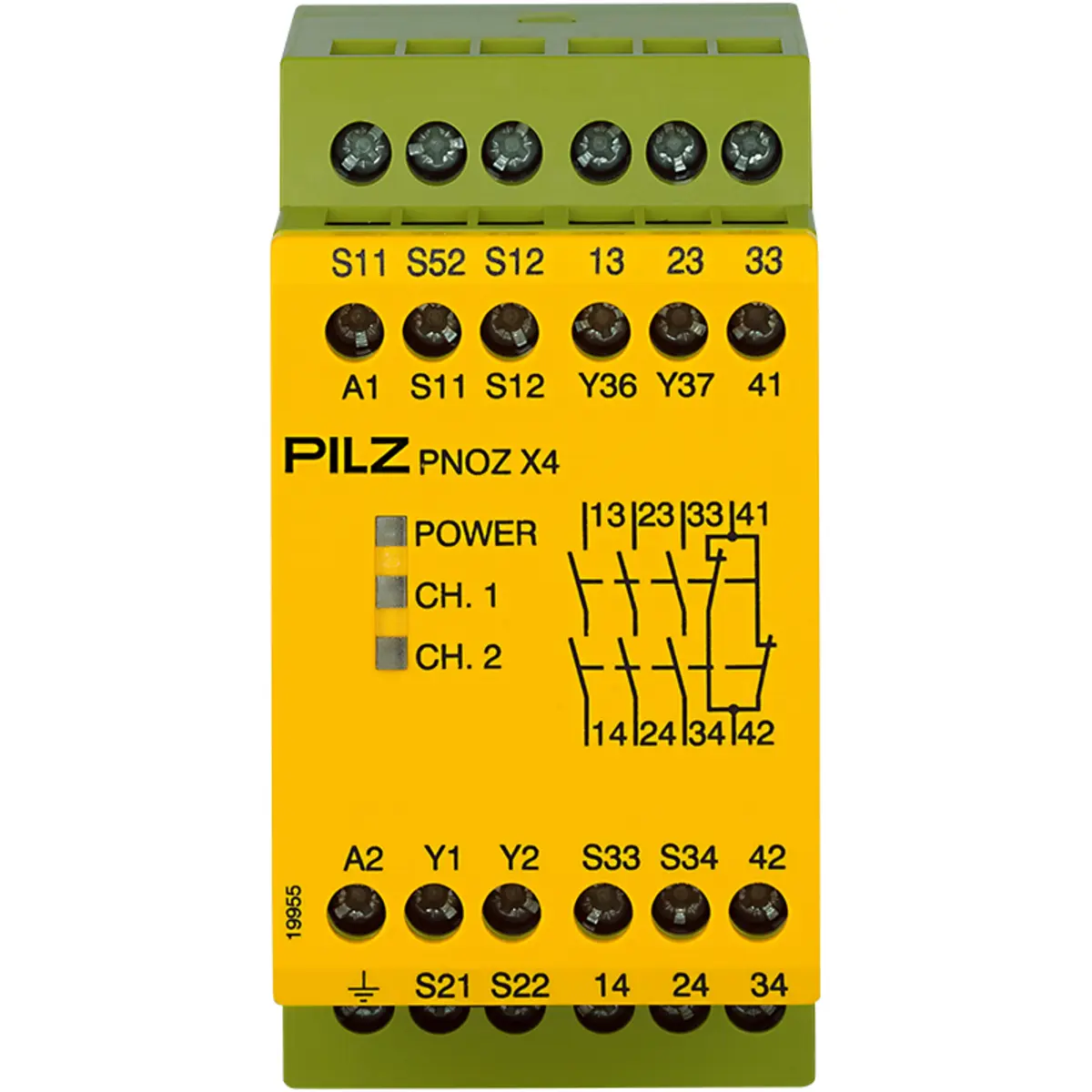 Produktfoto 1 von PILZ PNOZ X4 240VAC 3n/o 1n/c, Überwachung von Not-Halt, Schutztüren