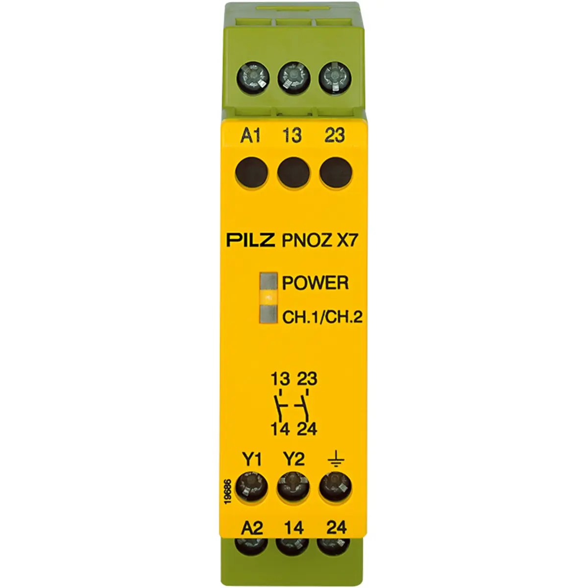 Produktfoto 1 von PILZ PNOZ X7 115VAC 2n/o, Überwachung von Not-Halt, Schutztüren, Lichtschranken