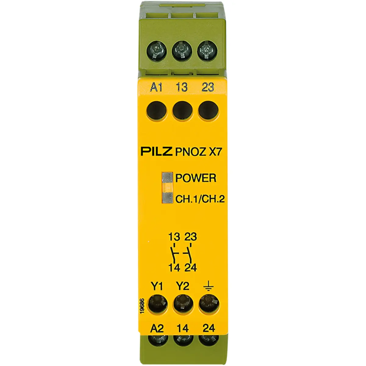 Produktfoto 1 von PILZ PNOZ X7 240VAC 2n/o, Überwachung von Not-Halt, Schutztüren, Lichtschranken