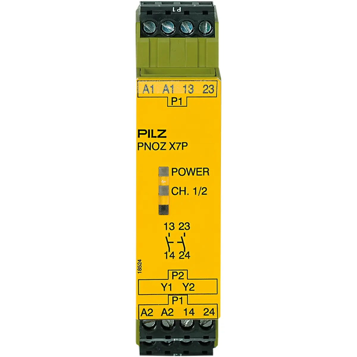 Produktfoto 1 von PILZ PNOZ X7P 24VAC/DC 2n/o Schaltgeräte P/N: 777059
