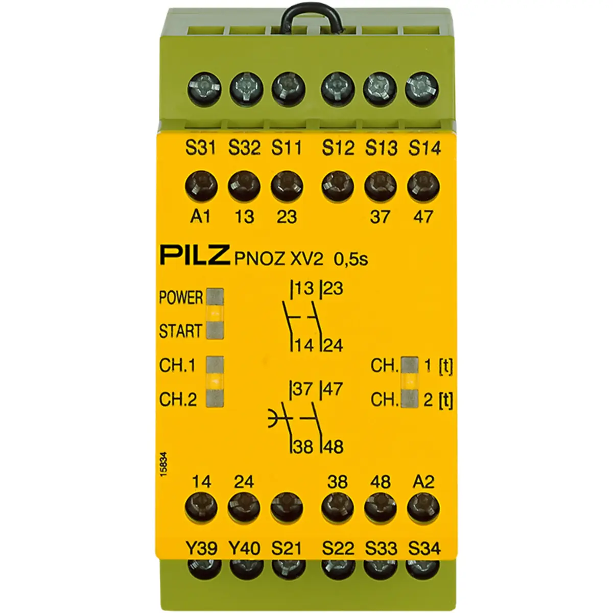 Produktfoto 1 von PILZ PNOZ XV2 0.5/24VDC 2n/o 2n/o fix Schaltgeräte P/N: 774504