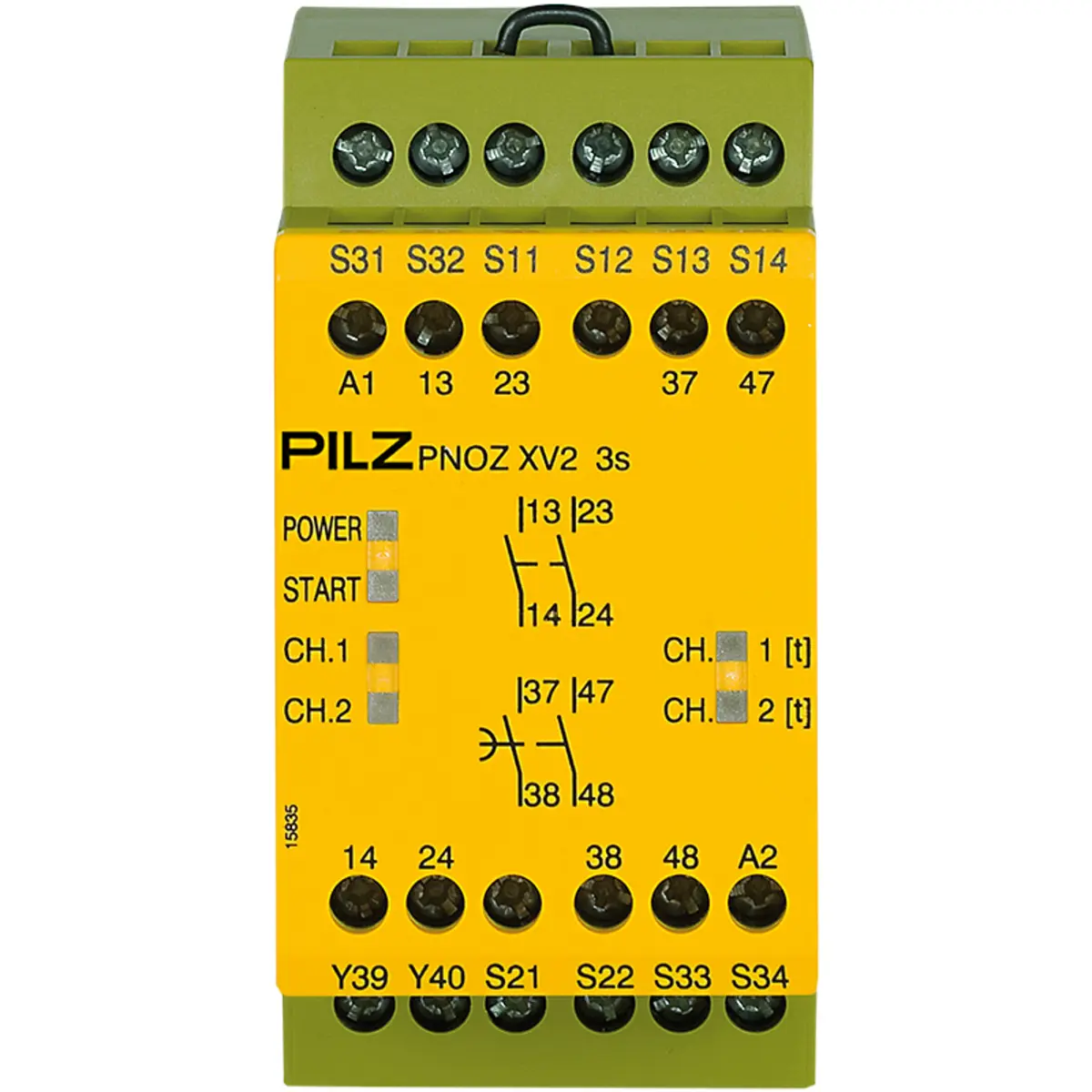 Produktfoto 1 von PILZ PNOZ XV2 3/24VDC 2n/o 2n/o fix Schaltgeräte P/N: 774505