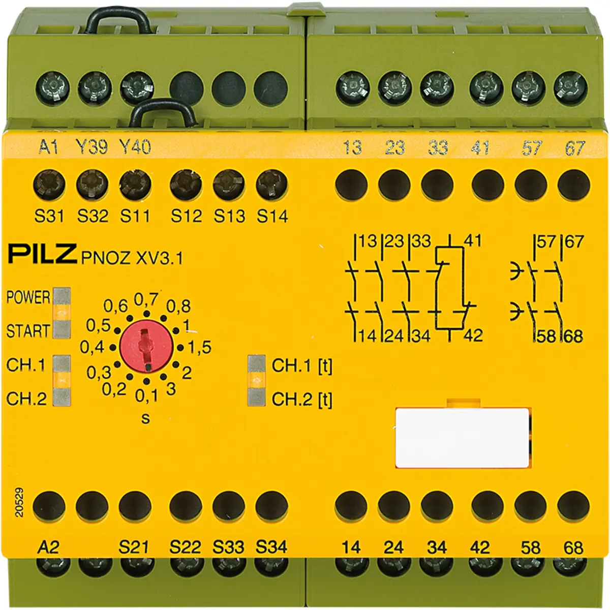 Produktfoto 1 von PILZ PNOZ XV3.1 3/24VDC 3n/o 1n/c 2n/o t, Zeitüberwachung, P/n: 774532