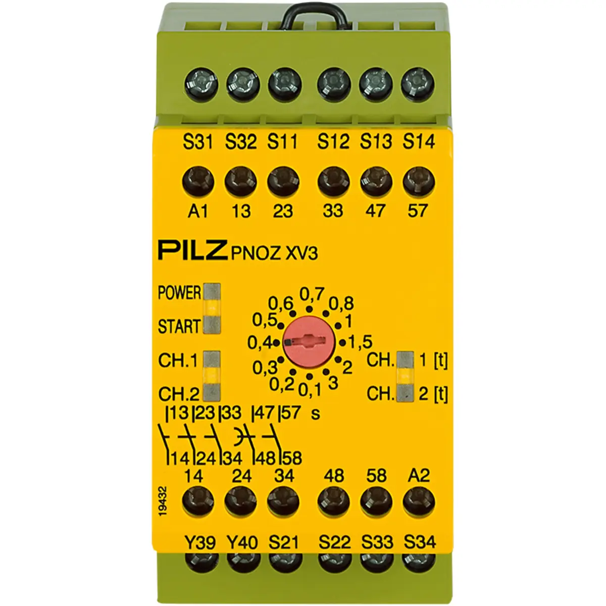 Produktfoto 1 von PILZ PNOZ XV3 3/24VDC 3n/o 2n/o t Schaltgeräte P/N: 774542
