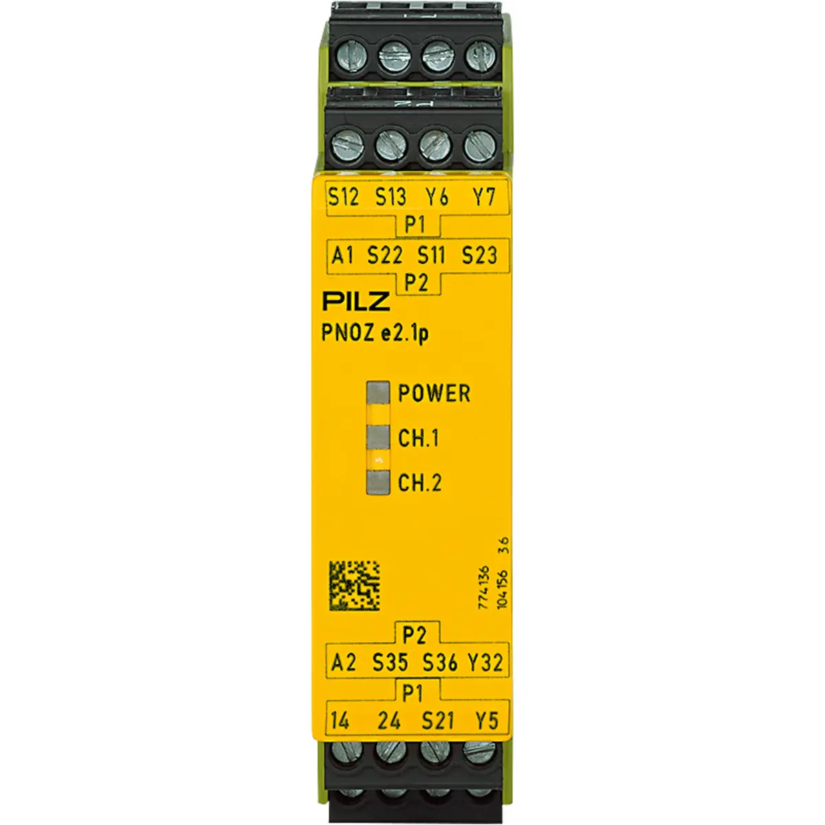 Produktfoto 1 von PILZ PNOZ e2.1p 24VDC 2so, Zweihandüberwachung, P/n: 774136