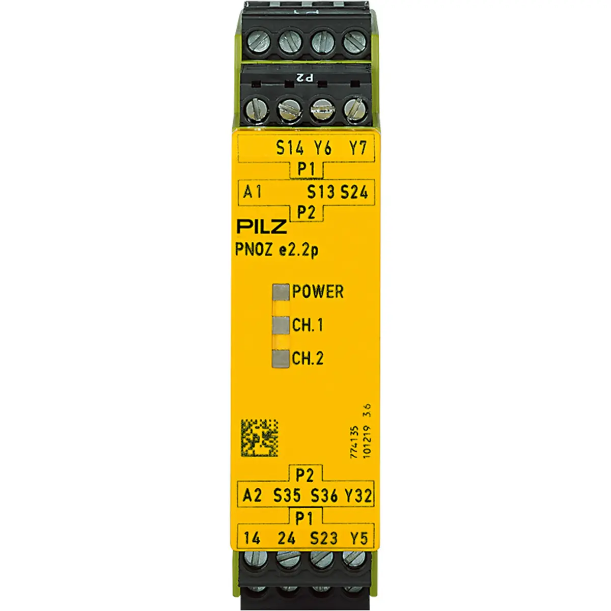 Produktfoto 1 von PILZ PNOZ e2.2p 24VDC 2so Schaltgeräte P/N: 774135