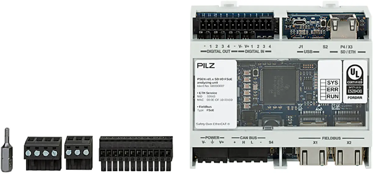 Produktfoto 1 von PILZ PSEN rd1.x SD I/O FSoE analysing unit Sensorik P/N: 6B000007
