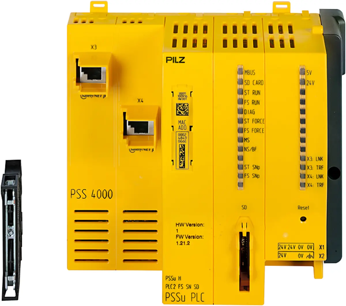 Produktfoto 1 von PILZ PSSu H PLC2 FS SN SD Steuerungen P/N: 312077