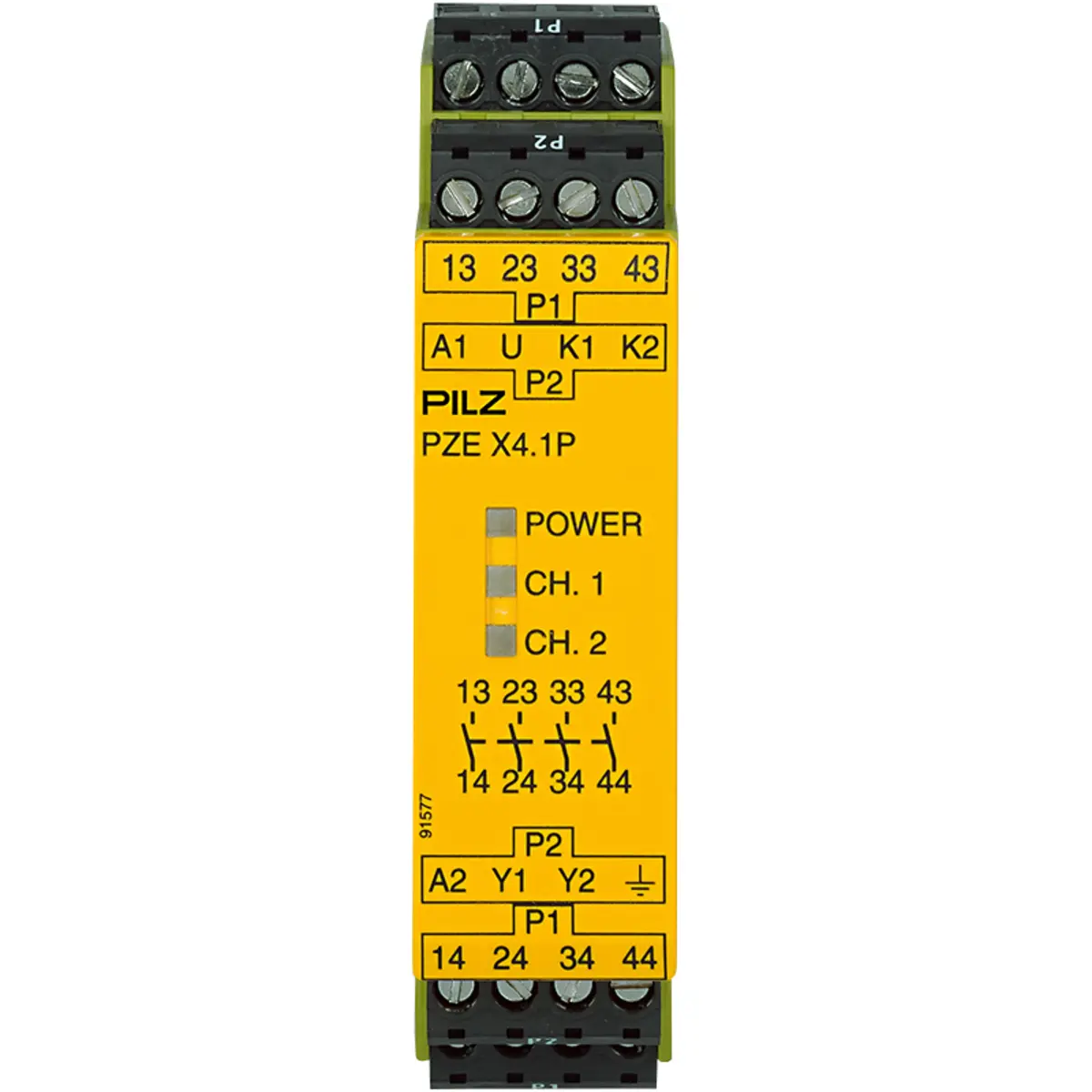 Produktfoto 1 von PILZ PZE X4.1P 24-240VAC/DC 4n/o, Kontakterweiterungen, P/n: 777588