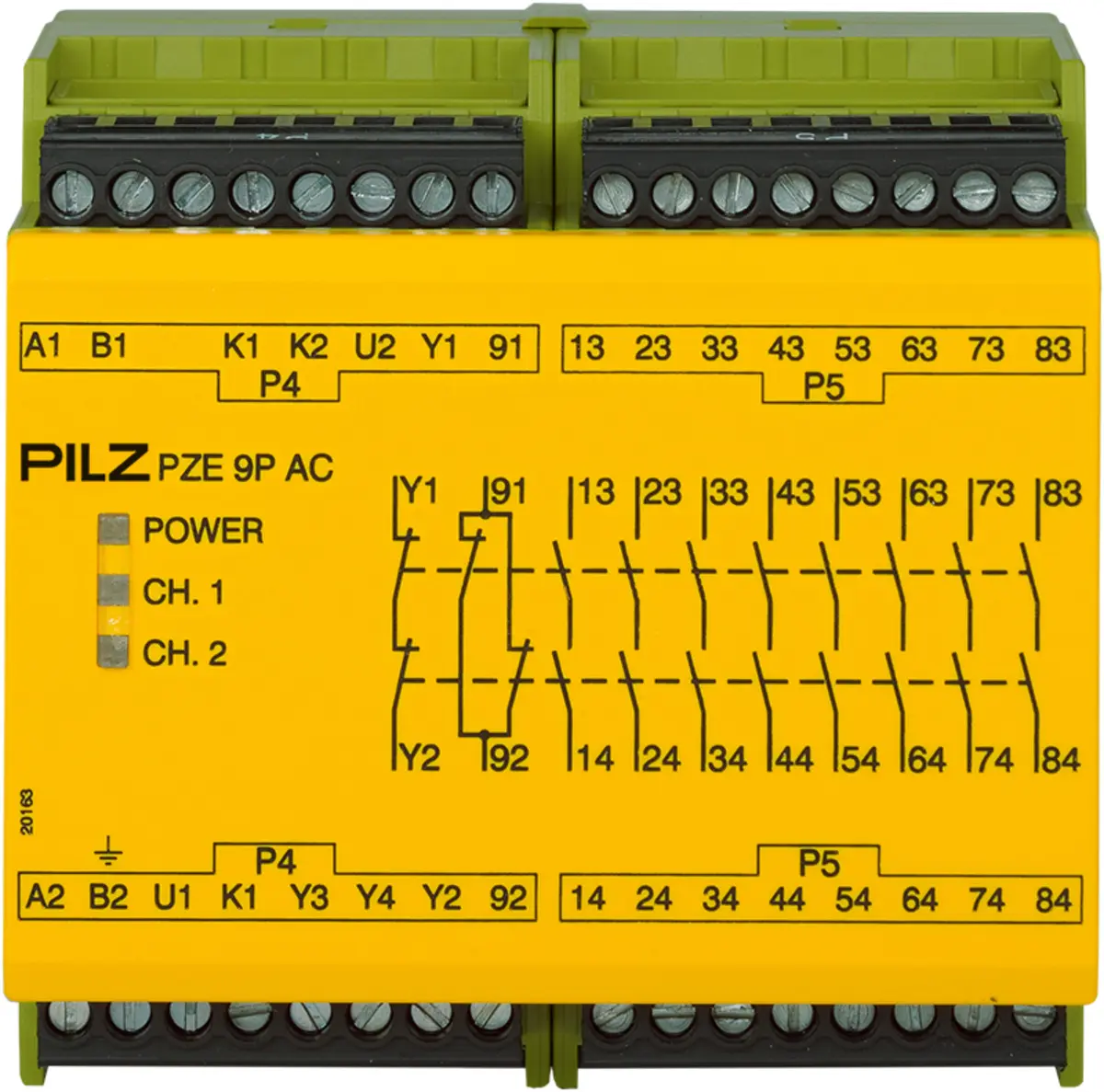 Produktfoto 1 von PILZ PZE 9P 24VACDC 24-240VACDC 8n/o 1n/c, Kontakterweiterungen, P/n: 777148
