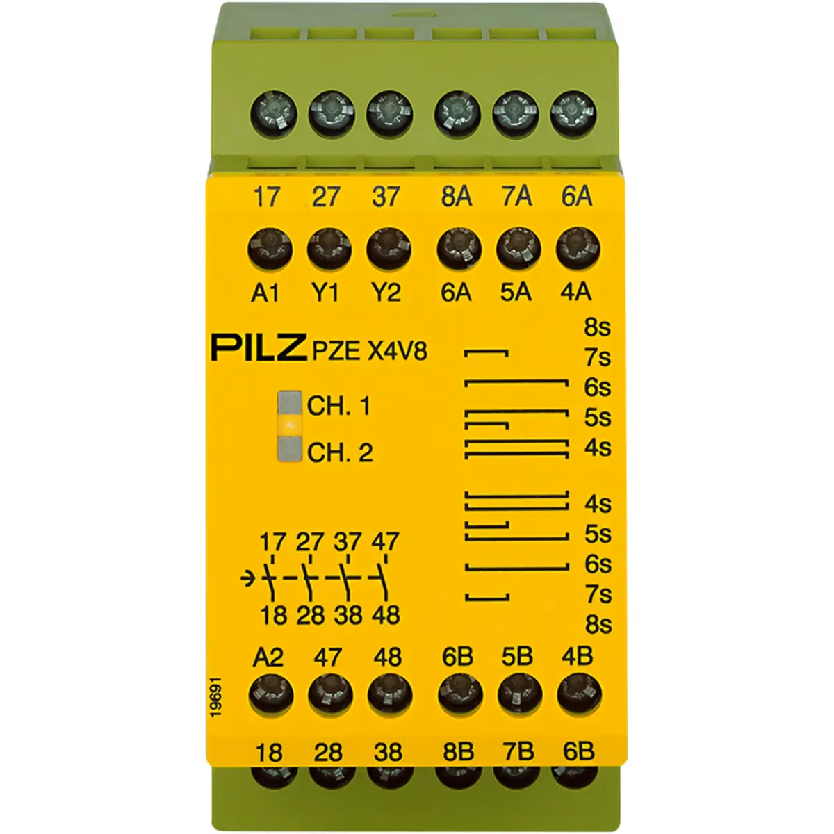 Produktfoto 1 von PILZ PZE X4V8 24VDC 4n/o, Kontakterweiterungen, P/n: 774584