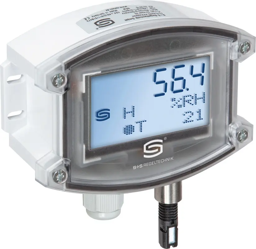 REGELTECHNIK Aufputz- Feuchte- und Temperaturfühler HYGRASREG® AFTF-45-U/W LCD