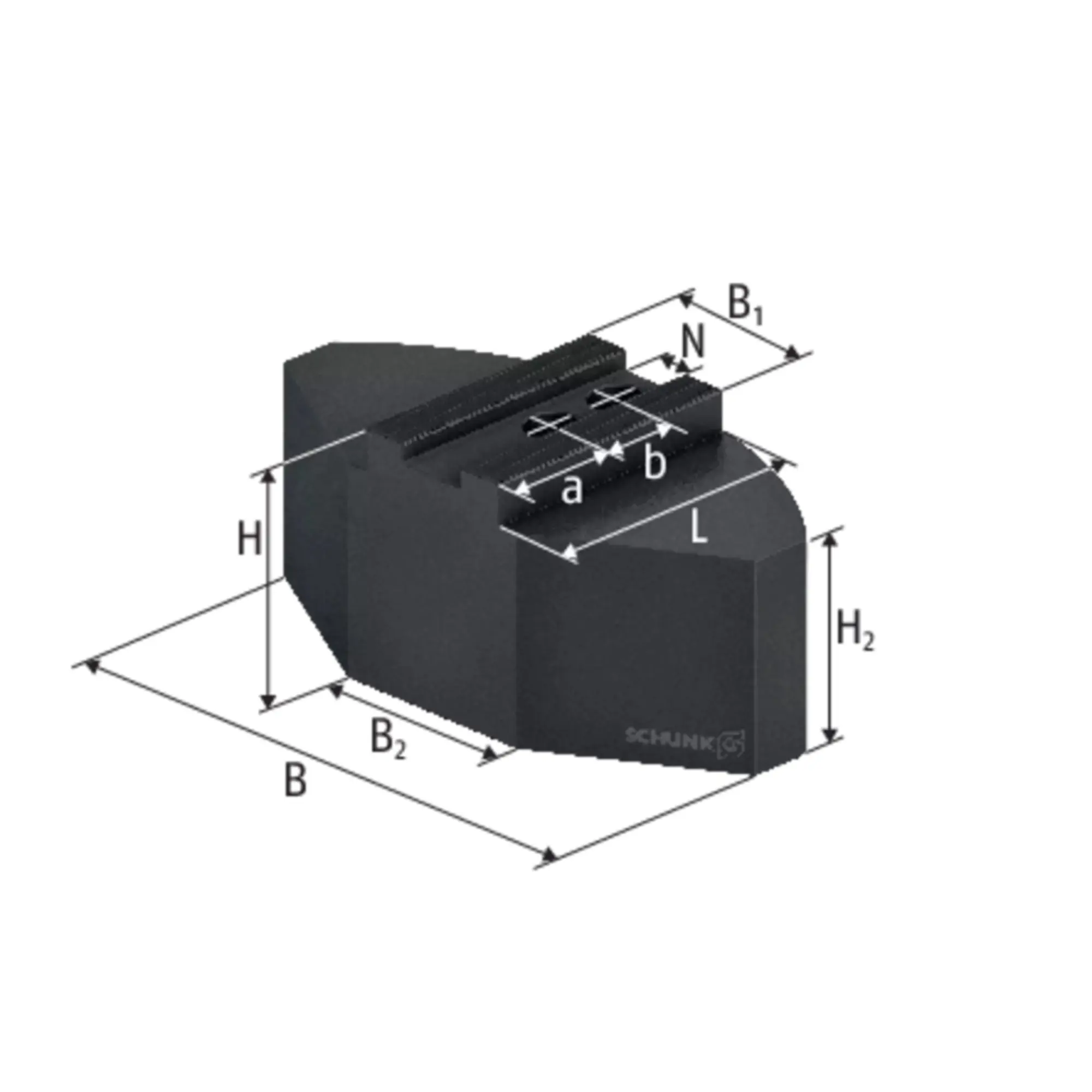Produktfoto 1 von SCHUNK FR-SM 200, Segmentbacken aus Stahl