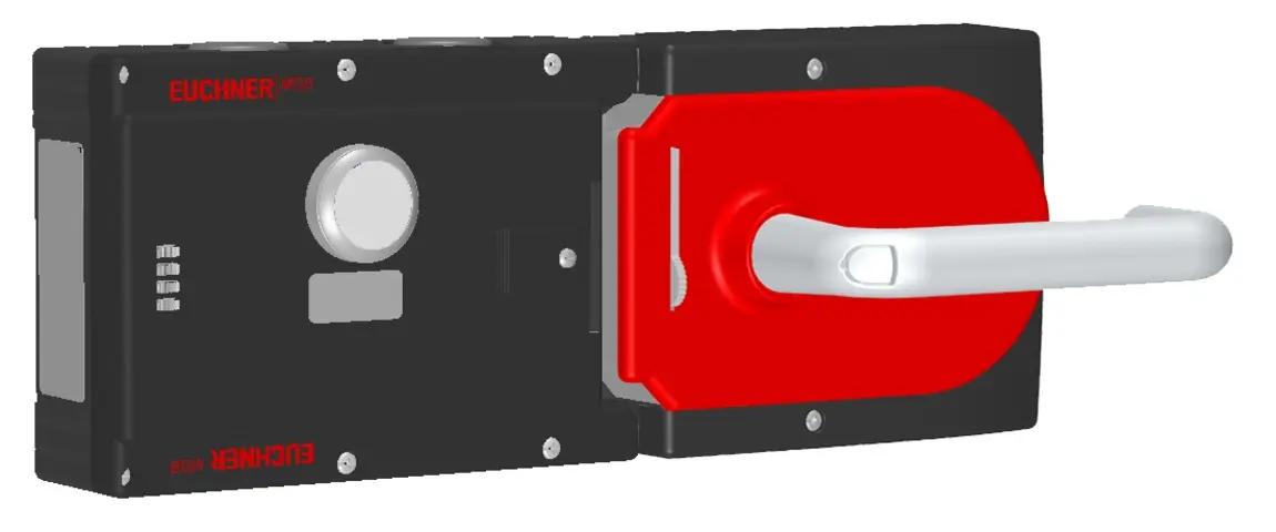 Produktfoto 1 von Euchner MGB-L2H-ARA-R-121011, Zuhalteset+1 Taster+Beschriftungsträger