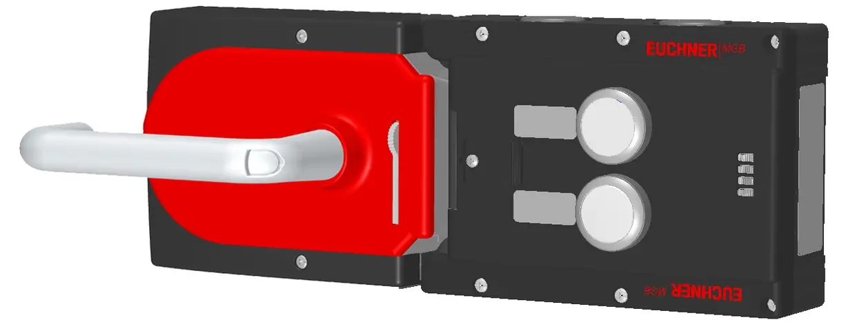 Produktfoto 1 von Euchner MGB-L2H-ARA-L-121175, Zuhalteset+2 Taster, inkl. Beschriftungsträger