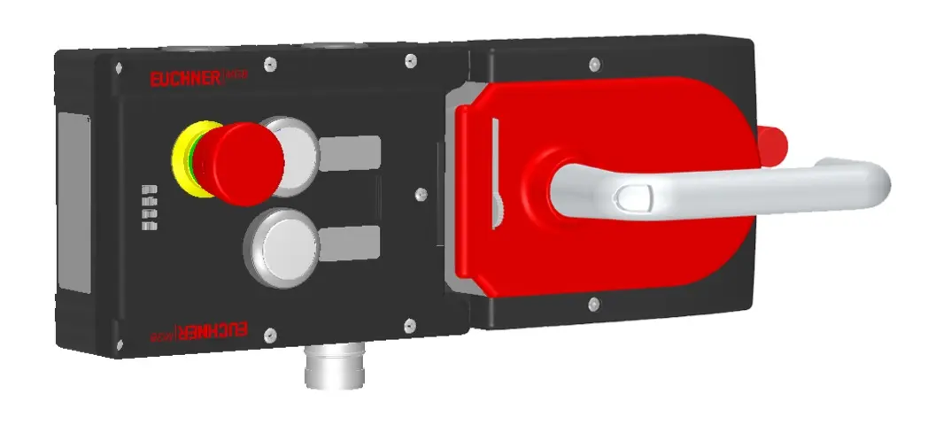 Produktfoto 1 von Euchner MGB-L2HE-ARA-R-121191, Zuhalteset+2 Taster, Not-Halt+Beschriftungsträger