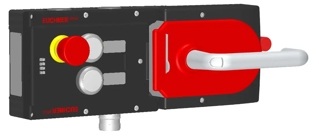 Produktfoto 1 von Euchner MGB-L2HE-ARA-R-121180, Zuhalteset+2 Taster, Not-Halt+Beschriftungsträger