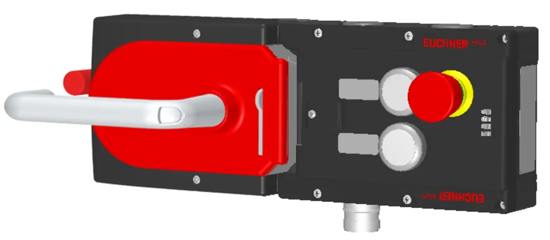 Produktfoto 1 von Euchner MGB-L2HE-ARA-L-121182, Zuhalteset+2 Taster, Not-Halt+Beschriftungsträger