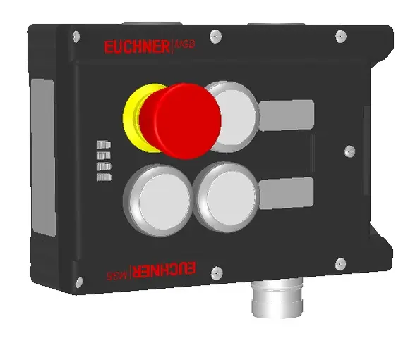 Produktfoto 1 von Euchner MGB-L1-APA-AP4A1-S1-R-121368, Zuhaltemodul, mit 3 Taster, Not-Halt, RC18