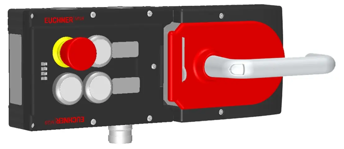 Produktfoto 1 von Euchner MGB-L1H-APA-R-121369, Zuhalteset mit 3 Taster, Not-Halt, RC18