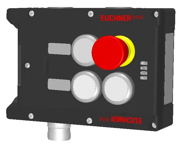 Produktfoto 1 von Euchner MGB-L1-APA-AP4A1-S1-L-121370, Zuhaltemodul mit 3 Taster, Not-Halt, RC18
