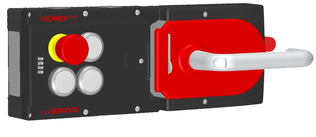 Produktfoto 1 von Euchner MGB-L1HE-ARA-R-121393, Zuhalteset mit 3 Taster, Not-Halt