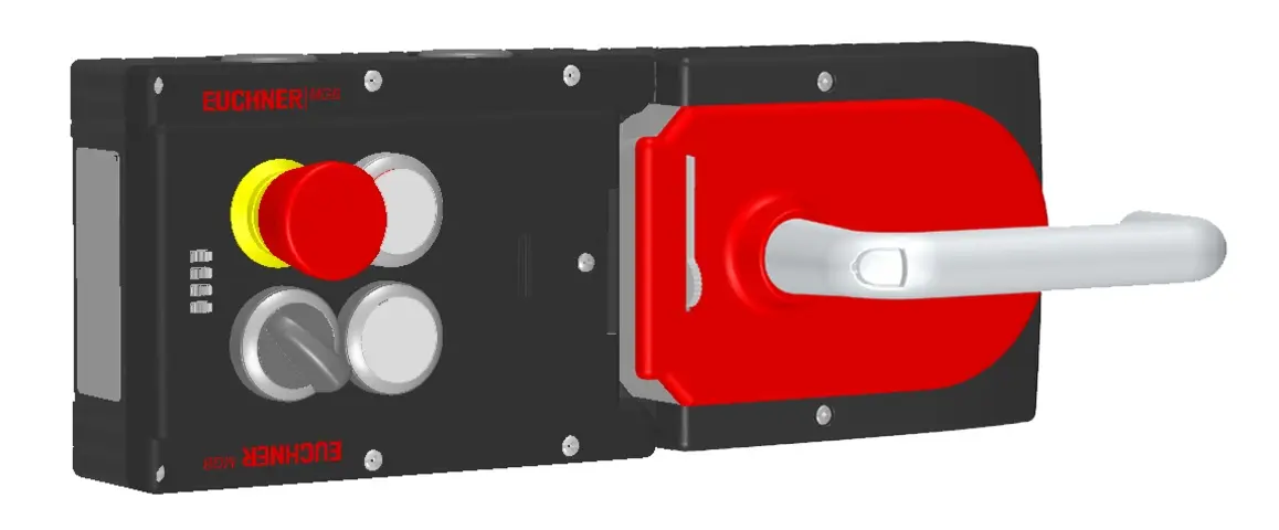 Produktfoto 1 von Euchner MGB-L1H-ARA-R-121405, Zuhalteset mit 2 Taster, Not-Halt, Wahlschalter