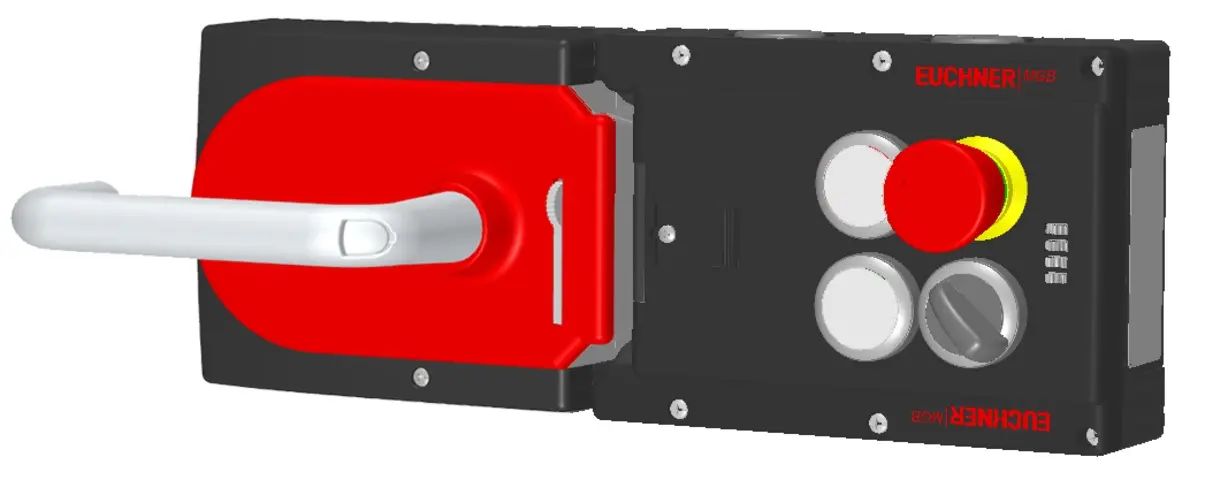 Produktfoto 1 von Euchner MGB-L1H-ARA-L-121407, Zuhalteset mit 2 Taster, Not-Halt, Wahlschalter
