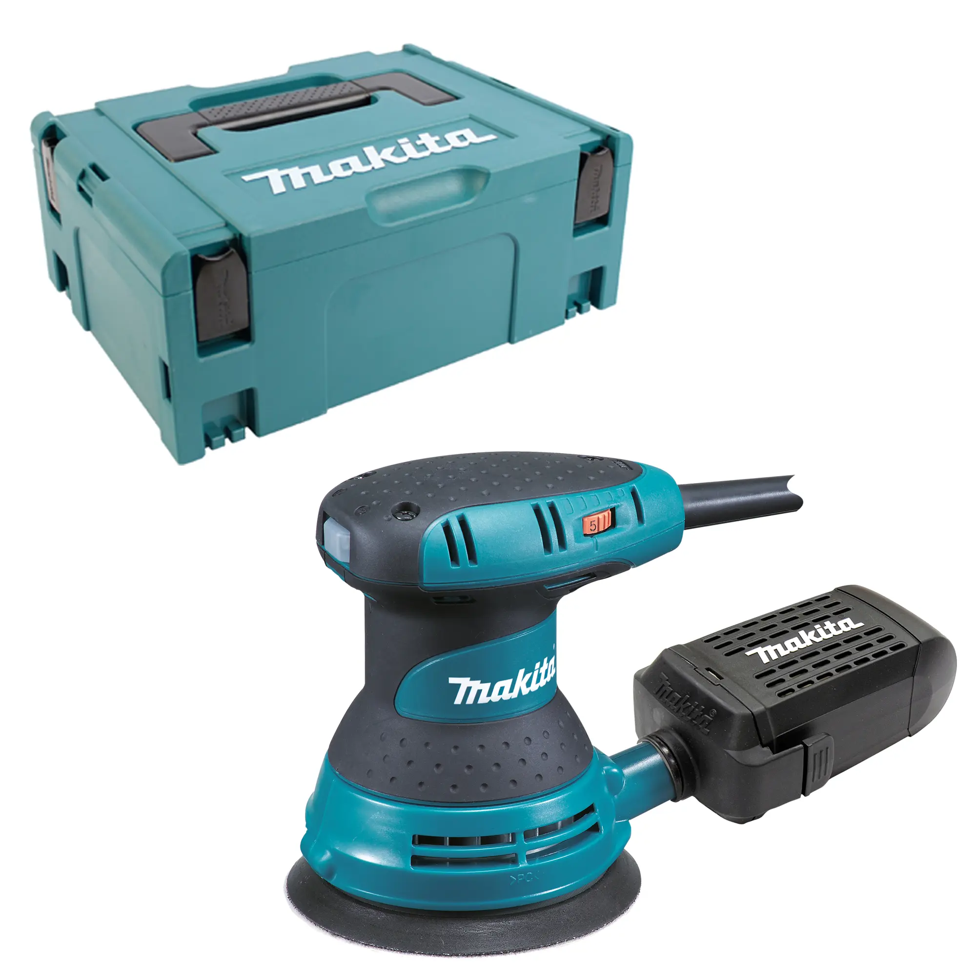 Produktfoto 1 von Makita BO5031J, Exzenterschleifer 125 mm mit Staubbox im MAKPAC Gr 2