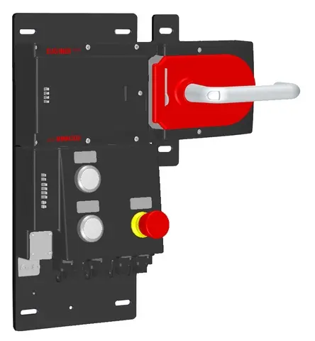 Produktfoto 1 von Euchner MGB-L1HB-PNA-R-121852, Zuhalteset + 3 Bedienelementen, Push-Pull-Stecker