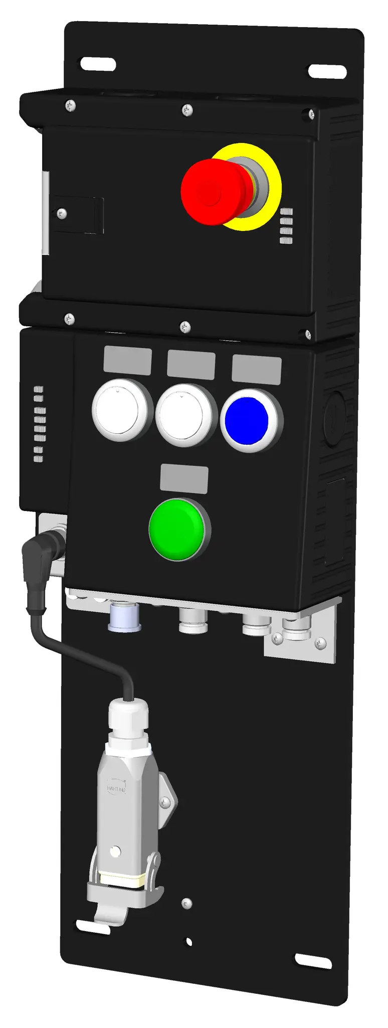 Produktfoto 1 von Euchner MGB-L2B-EIA-L-136425, Zuhaltemodul+3 Tastern, 1 Anzeigeelement, Not-Halt