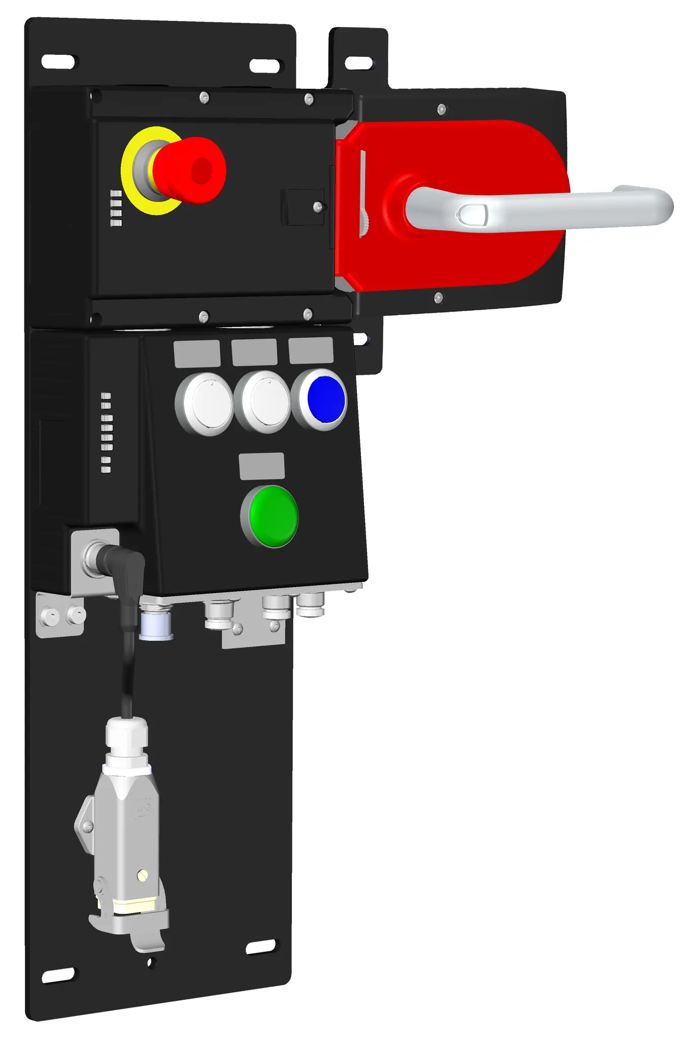 Produktfoto 1 von Euchner MGB-L2HB-EIA-R-136426, Zuhalteset+3 Tastern, 1 Anzeigeelement, Not-Halt
