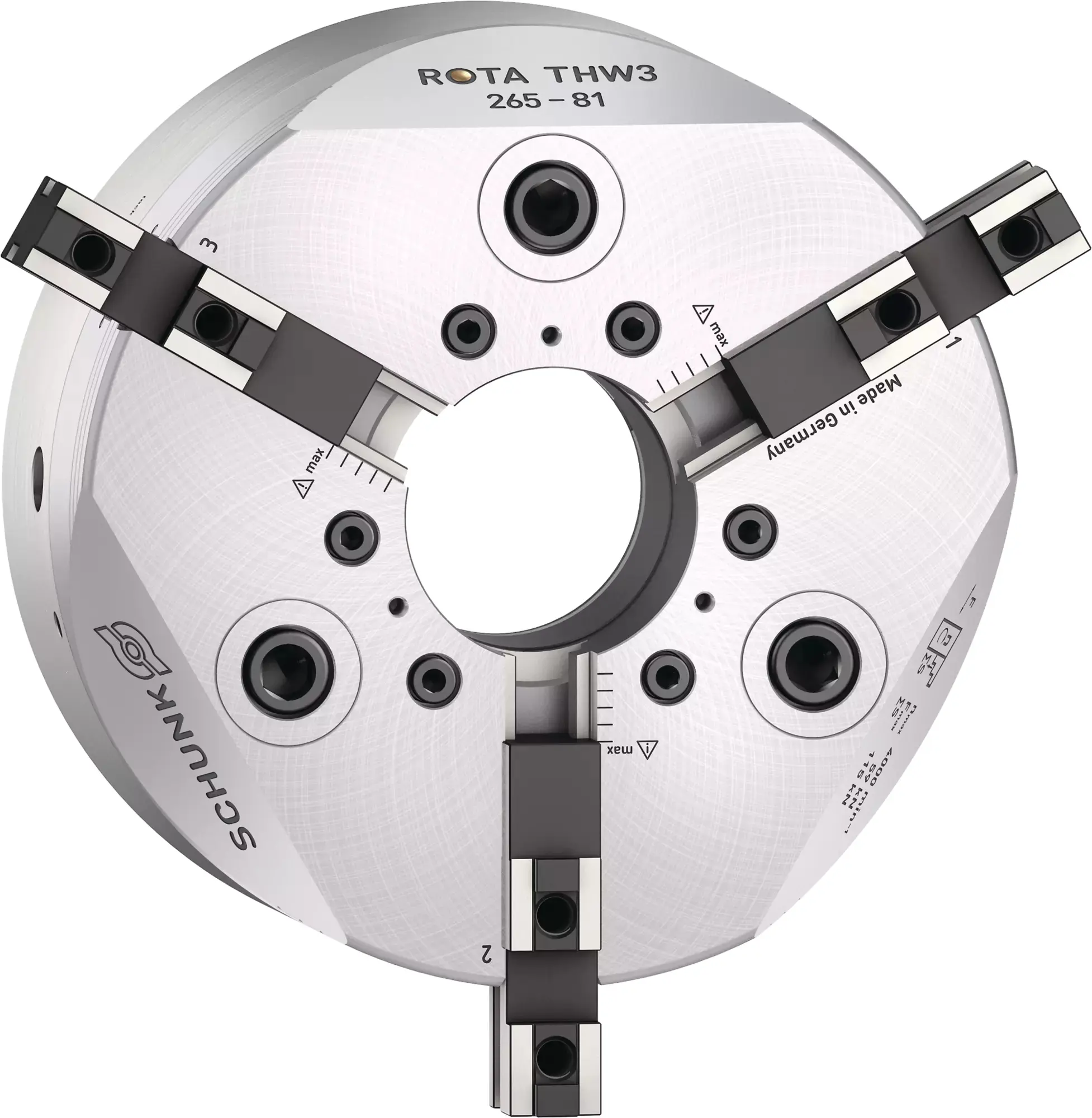 Produktfoto 1 von SCHUNK ROTA THW3 265-81 A6-GBK, Kraftspannfutter mit Backenschnellwechselsystem