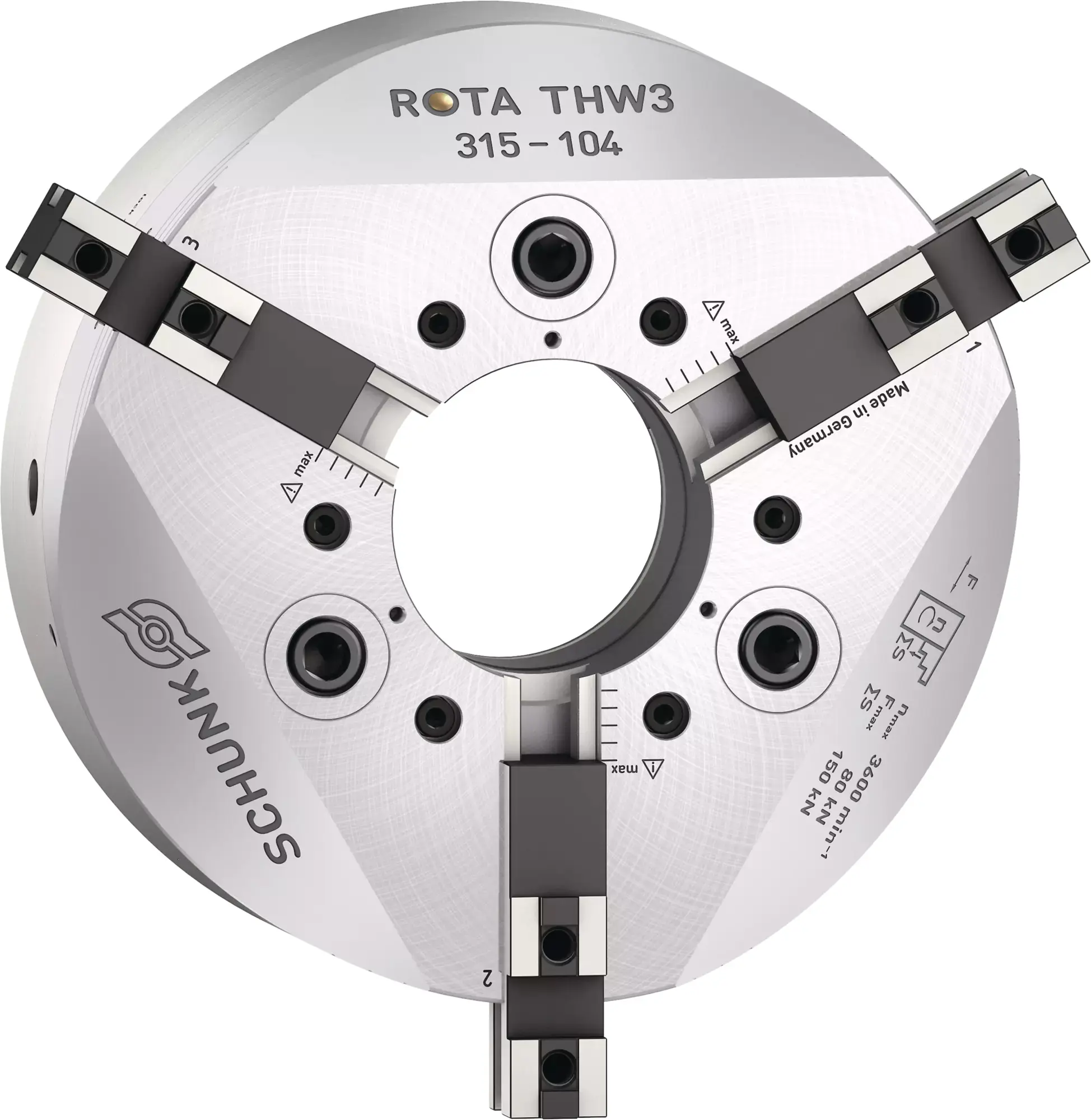 Produktfoto 1 von SCHUNK ROTA THW3 315-104 A11-GBK, Kraftspannfutter